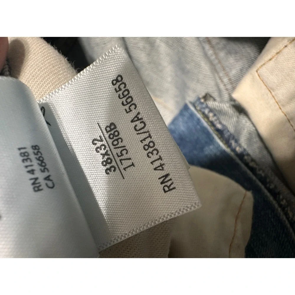Polo Ralph Lauren Hampton Relaxed Straight‎ Jeans Stanton Wash Blue Mens 38x32